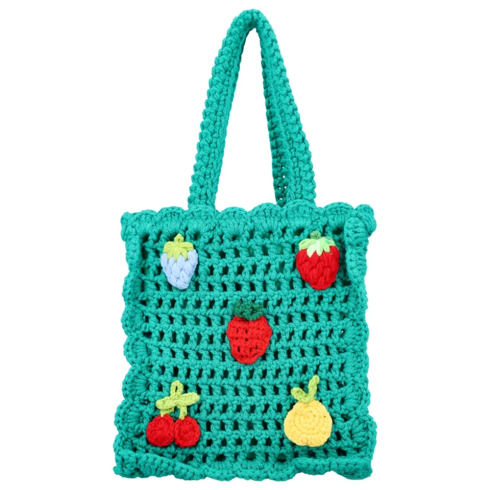 Grüne gehäkelte Berry Handtasche