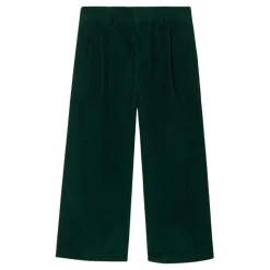 Grüne gerippte Samthose