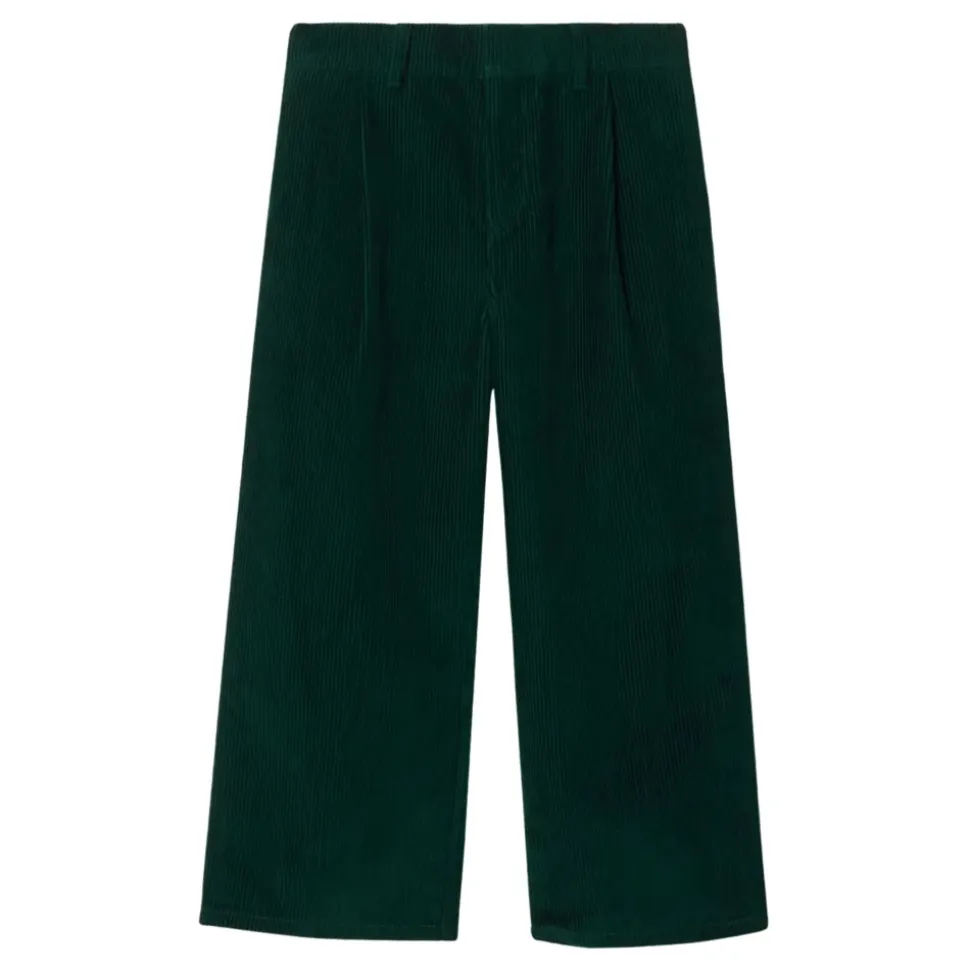 Grüne gerippte Samthose