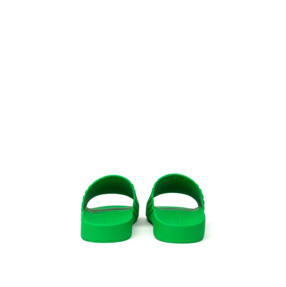 Grüne Gewebte Hausschuhe