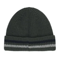 Grüne Kinder Beanie mit Logo-Patch