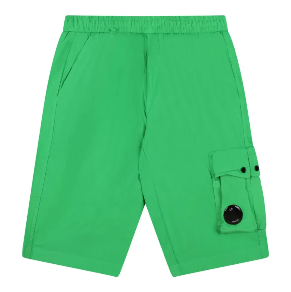 Grüne Kinder-Shorts mit Beintasche