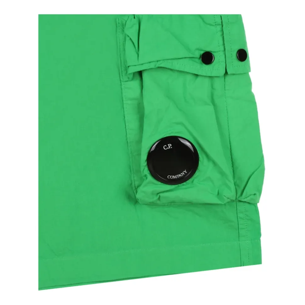 Grüne Kinder-Shorts mit Beintasche