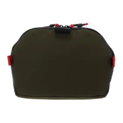 Grüne Leder Unisex Kulturtasche für Reisen