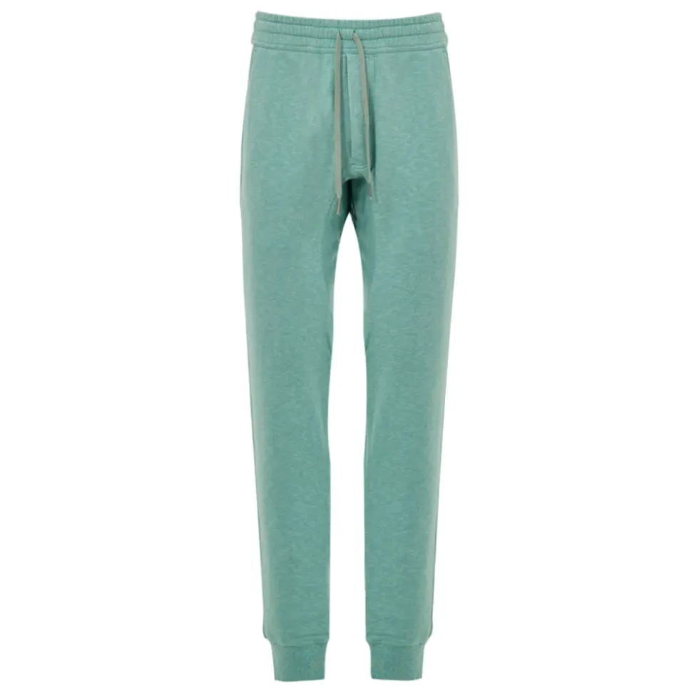 Grüne Melange Sweatpants Lässiger Stil