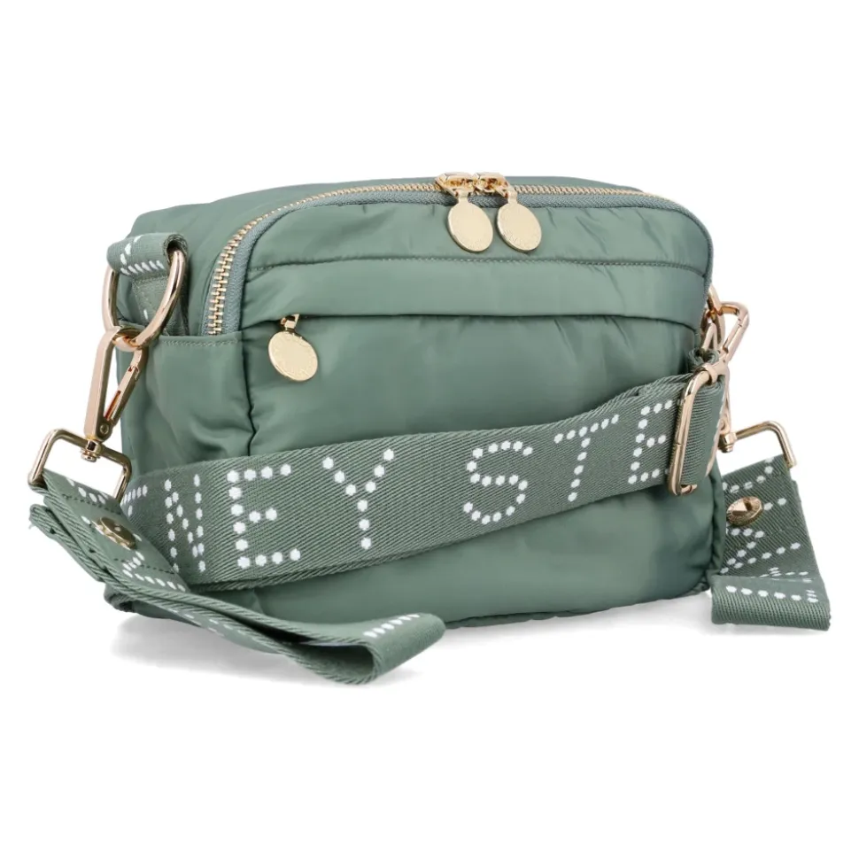 Grüne Nylon Crossbody Tasche