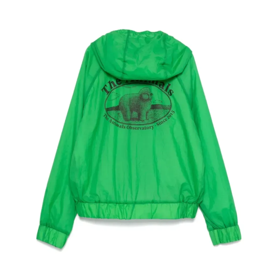 Grüne Ripstop Kapuzenjacke