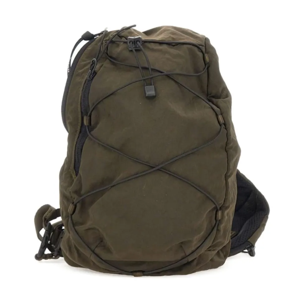 Grüne Schultertasche mit Linsendetail