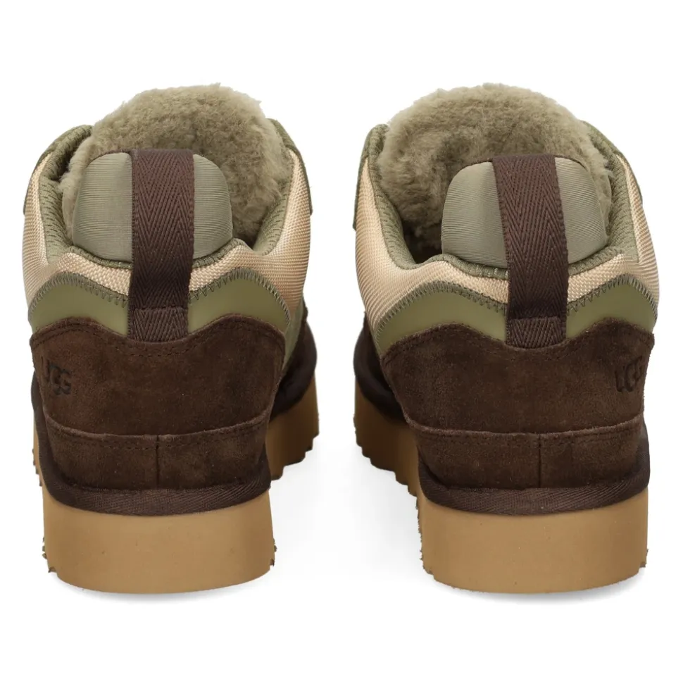 Grüne Sneakers aus Nylon und Wildleder