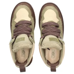 Grüne Sneakers aus Nylon und Wildleder