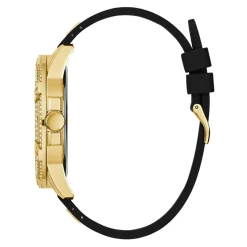 Guess Herren Multifunkion Armbanduhr King schwarz, gold 48 mm GW0537G2