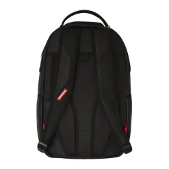 Gummizähne Haifischrucksack in Schwarz Rot