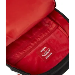 Gummizähne Haifischrucksack in Schwarz Rot