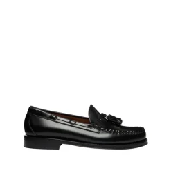 Handgefertigte Braune Lederloafers mit Quaste