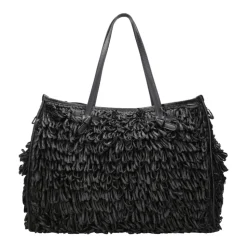 Handgefertigte Raffia und Leder Tote Tasche