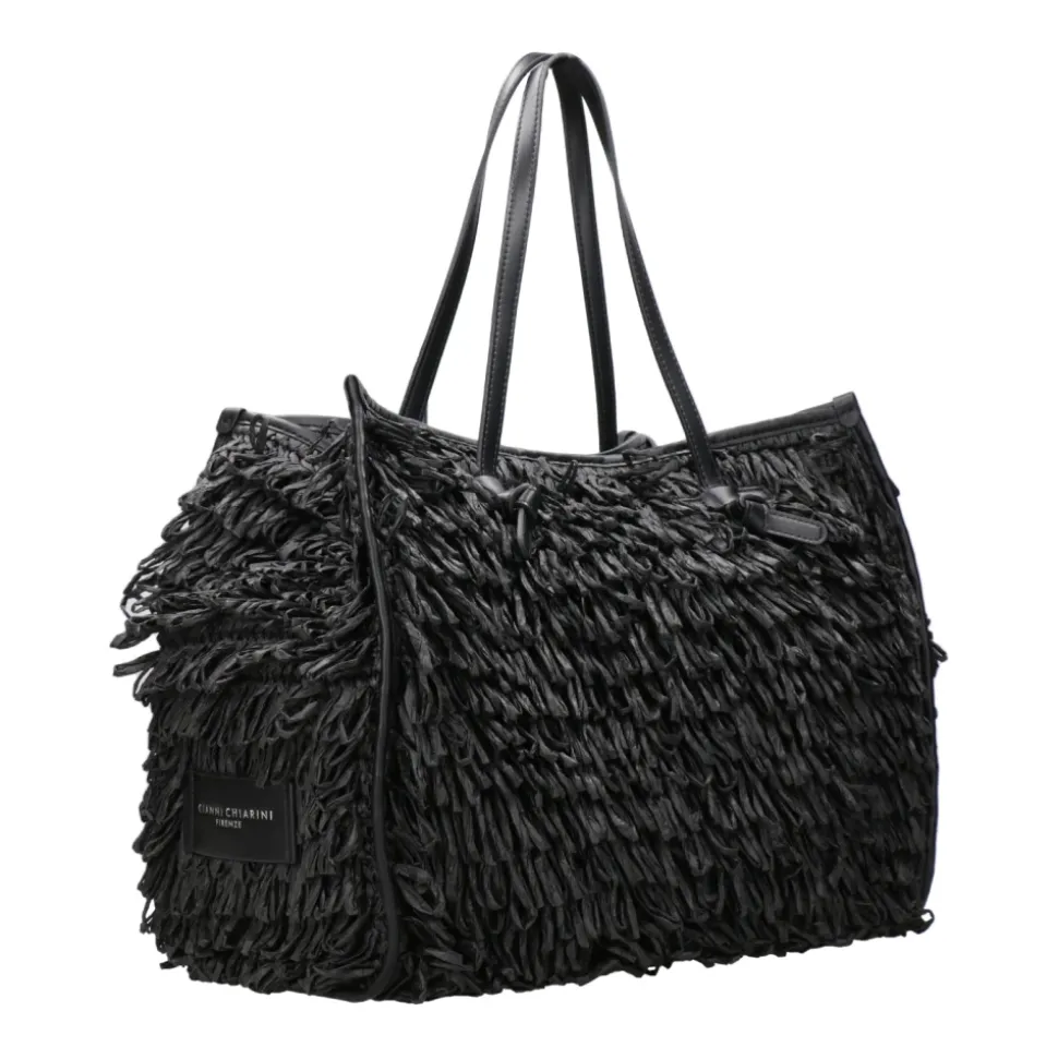 Handgefertigte Raffia und Leder Tote Tasche
