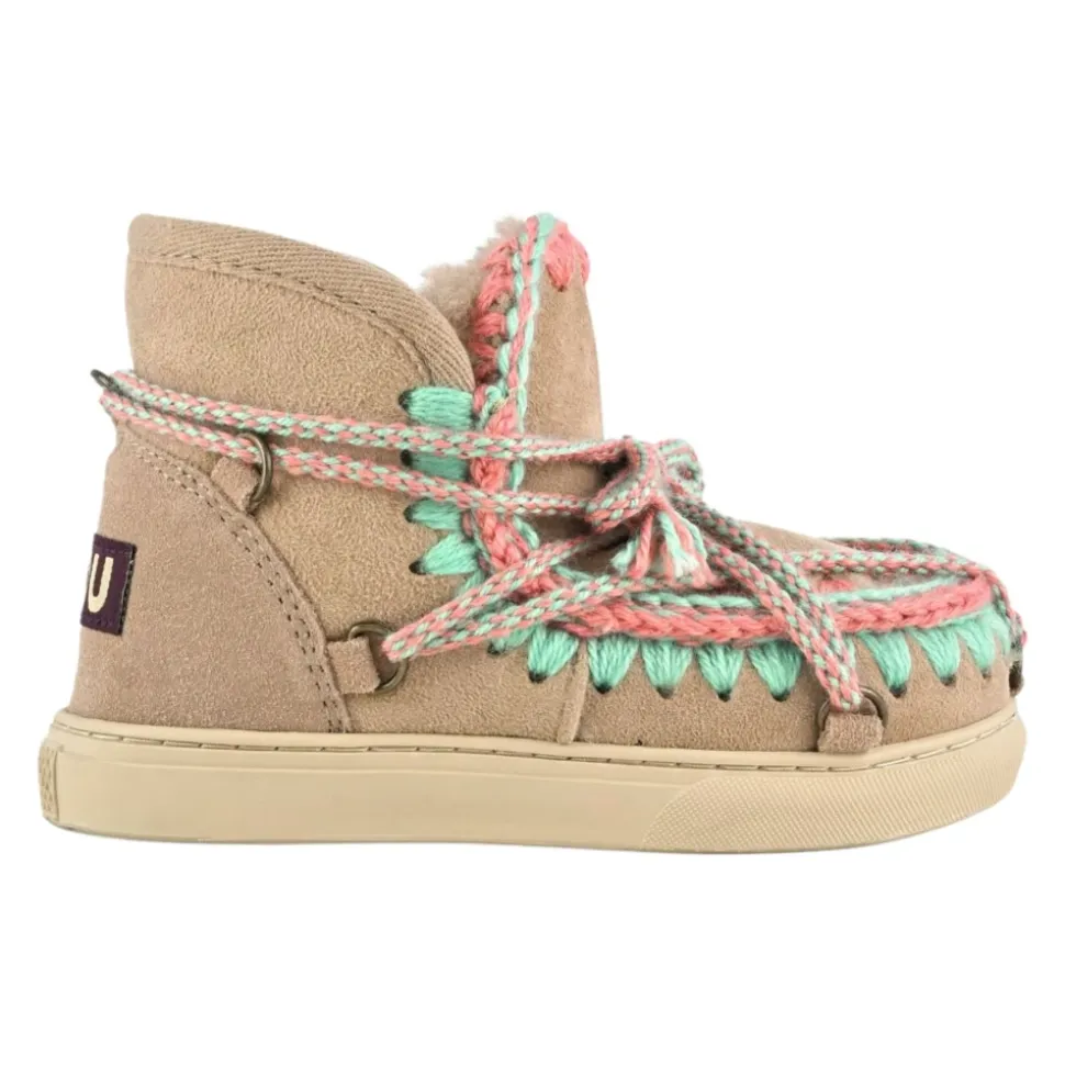 Handgemachte Beige Kinder Eskimo Schuhe