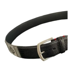 Handgemachter Gürtel in Schwarz/Grau