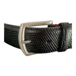 Handgemachter Gürtel in Schwarz/Grau