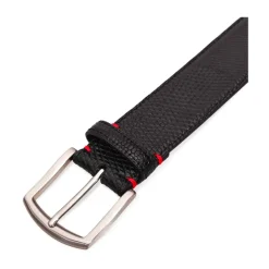 Handgemachter Gürtel in Schwarz/Grau