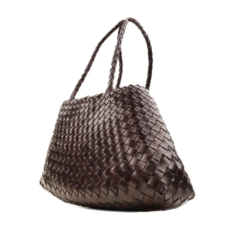 Handgewebte Lederkreuztasche
