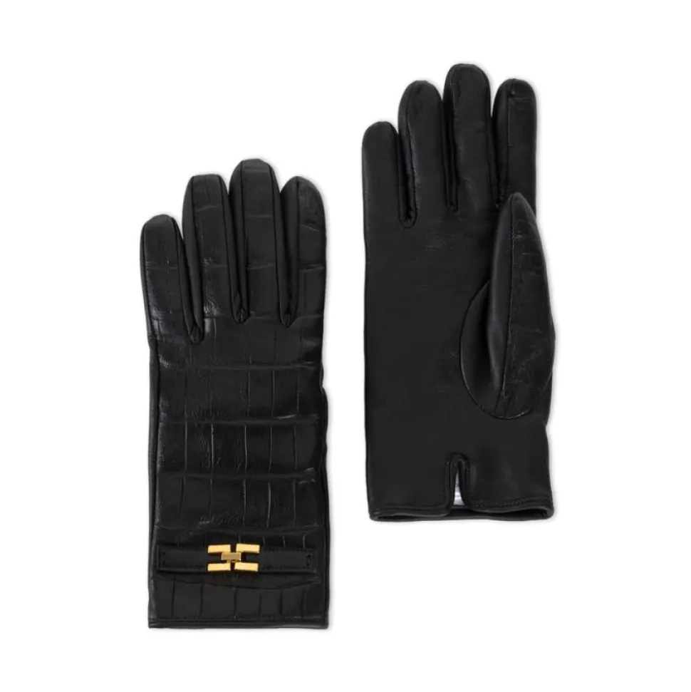 Handschuhe aus Nappaleder mit Logo-Detail