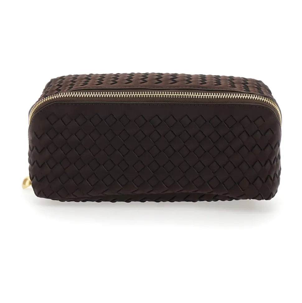 Handtasche mit Flechtmuster und Reißverschluss oben