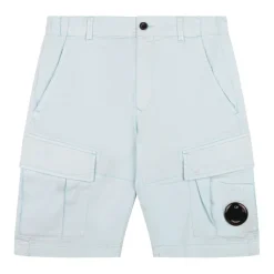 Hellblaue Cargo-Shorts mit Linsendetail
