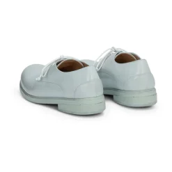 Hellblaue Leder Derby Schuhe