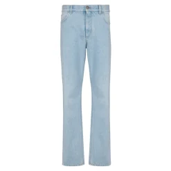 Hellblaue Regular-Fit-Denim-Jeans