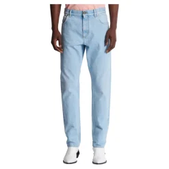 Hellblaue Regular-Fit-Denim-Jeans