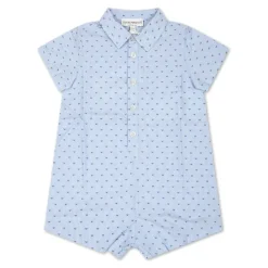 Hellblauer Baumwoll-Romper