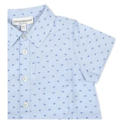 Hellblauer Baumwoll-Romper
