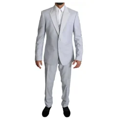 Hellblauer Slim Fit Wollanzug