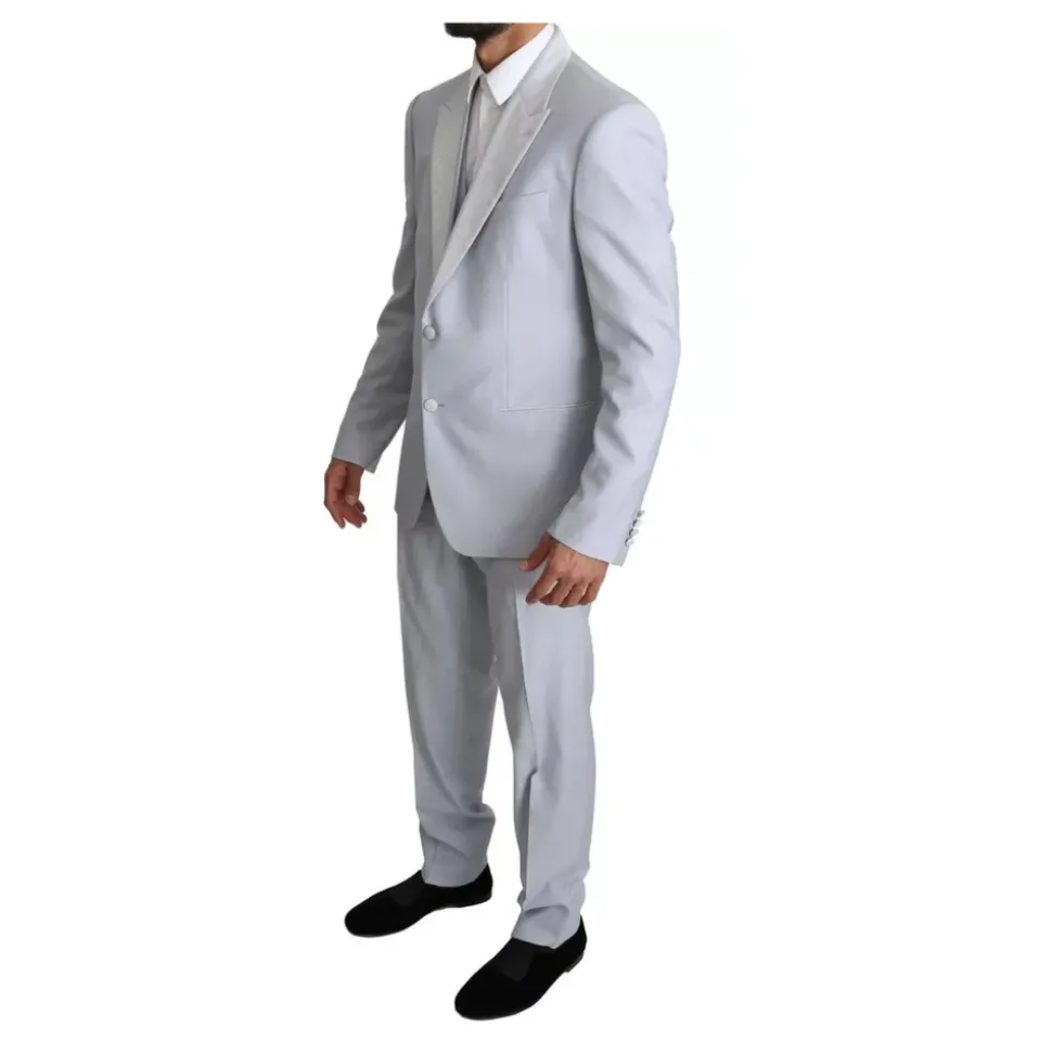 Hellblauer Slim Fit Wollanzug