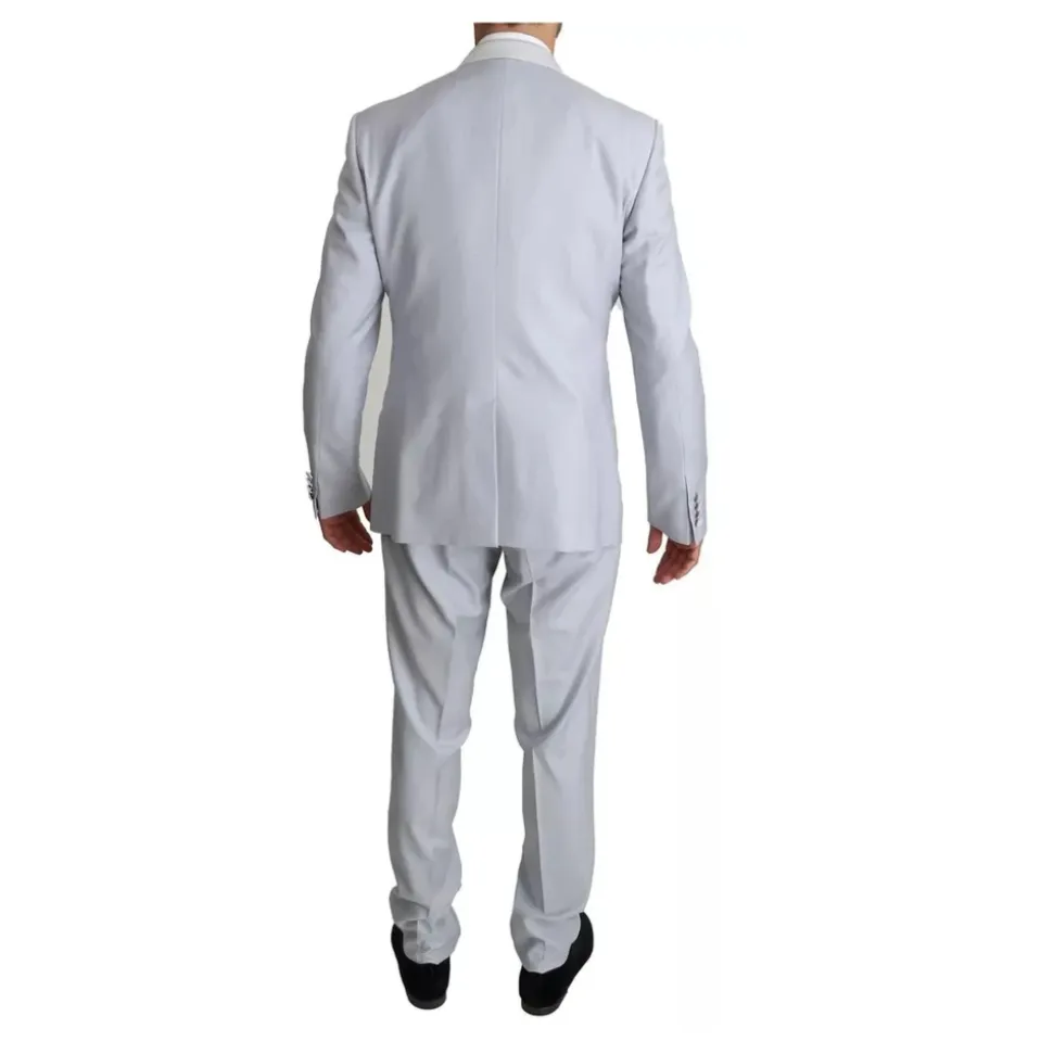 Hellblauer Slim Fit Wollanzug
