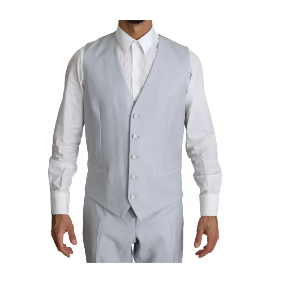 Hellblauer Slim Fit Wollanzug