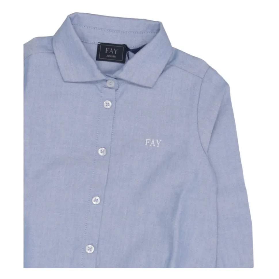 Hellblaues Baumwoll-Bodysuit-Shirt