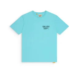 Hellblaues Klassisches T-Shirt mit kurzen Ärmeln
