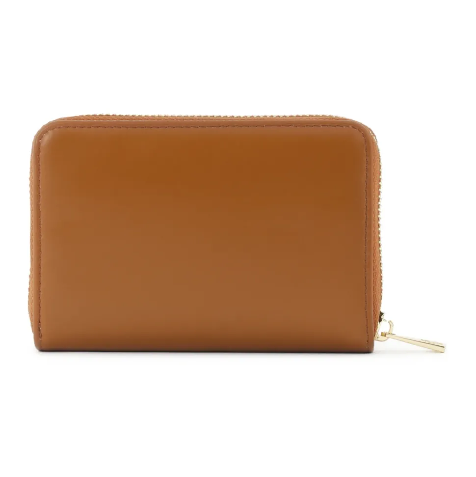 Hellbraune Brieftasche mit dekorativem Monogramm