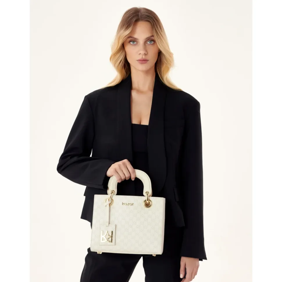 Helle Ledermuster-Tasche
