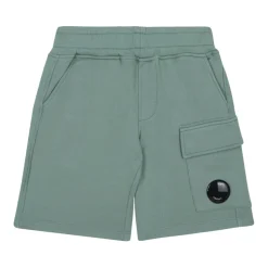Hellgrüne Track Shorts mit Linsendetail