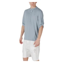 Henley Shirt Casual Top Dreiviertelarm