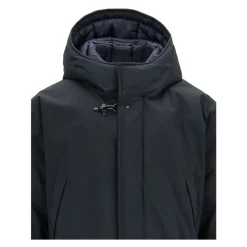 Herren Automatische Knopf Parka mit Reißverschluss