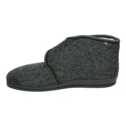 Herren Hausschuhe Grau Stoff Gummisohle
