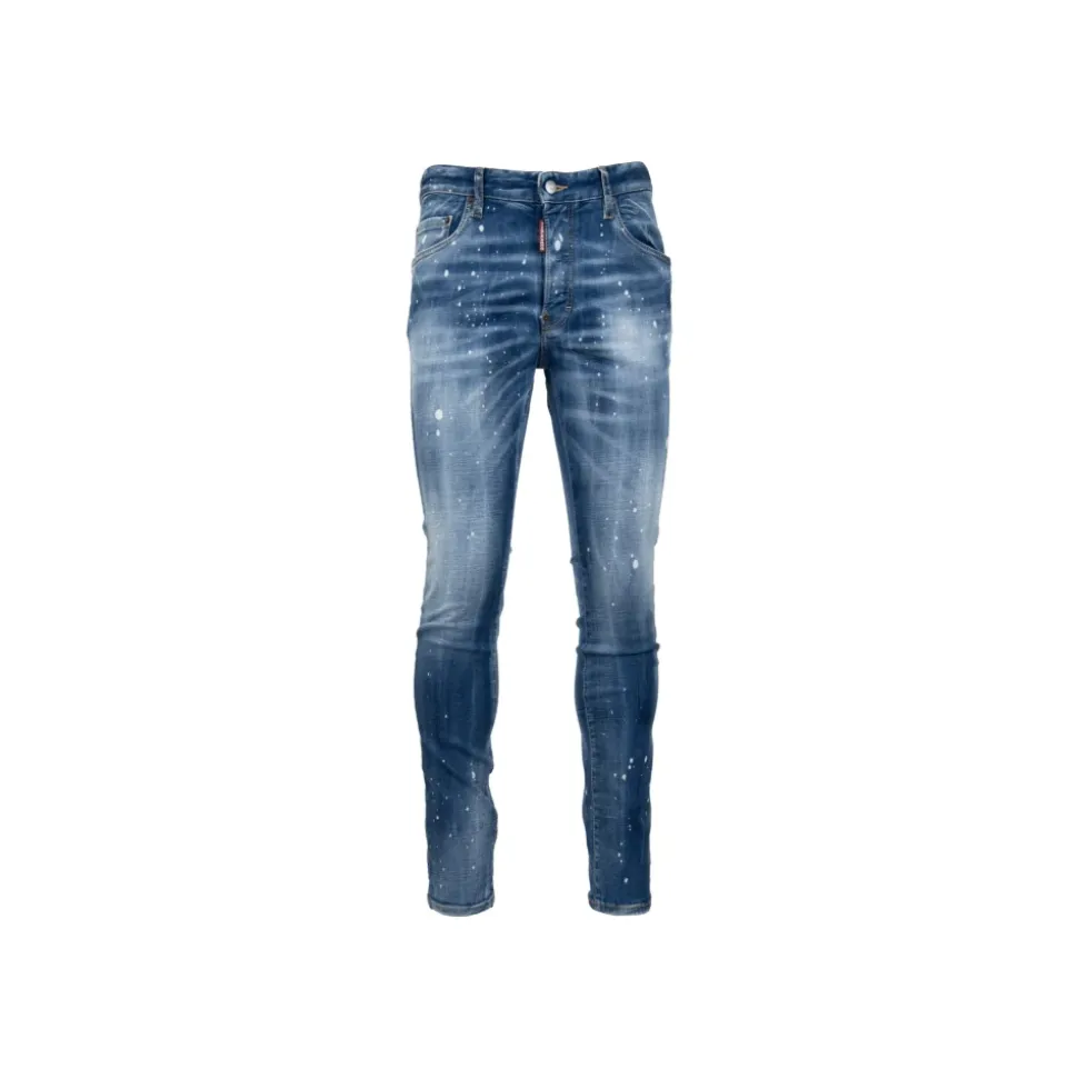 Herren Knopf Jeans