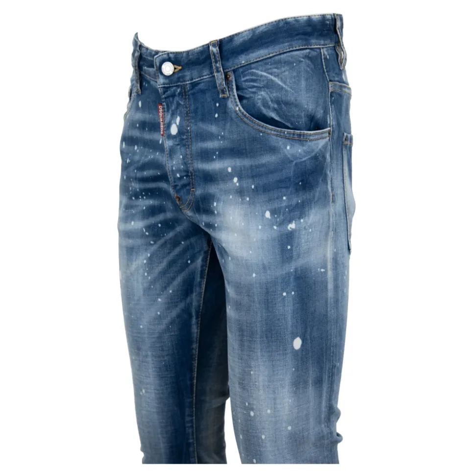 Herren Knopf Jeans