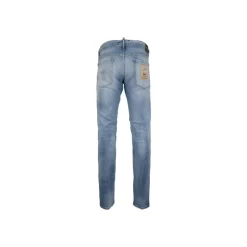 Herren Knopf Jeans mit Distressed Details