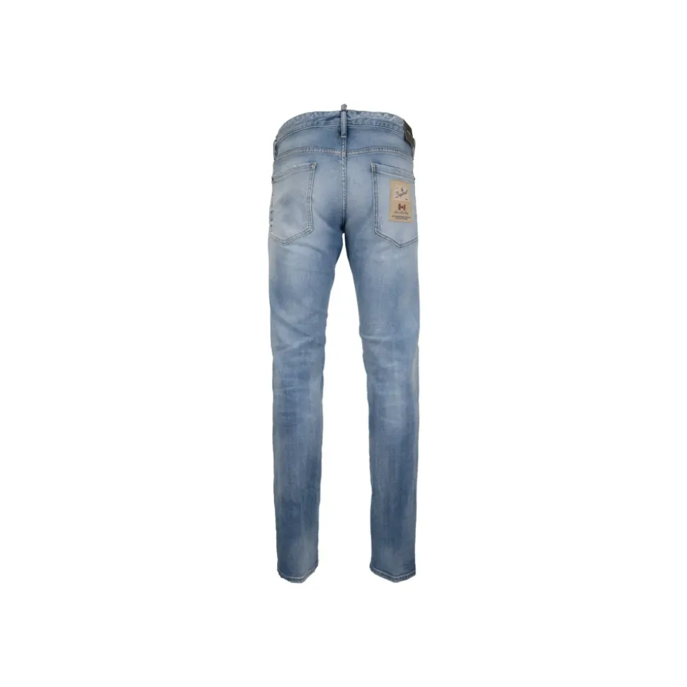 Herren Knopf Jeans mit Distressed Details