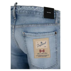 Herren Knopf Jeans mit Distressed Details